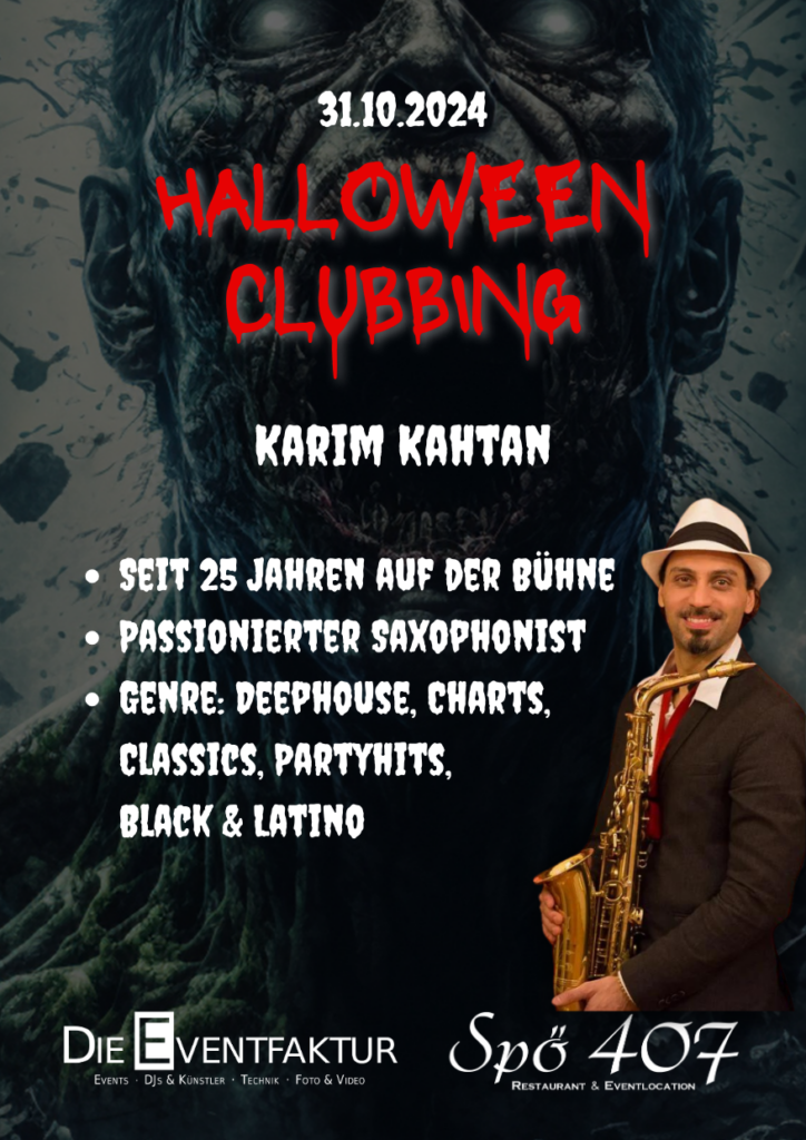 Saxophonist Karim Kahtan - Halloween Clubbing 2024