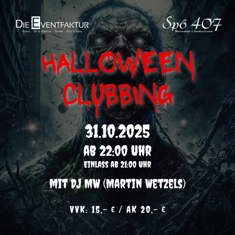 Halloween Clubbing 2025 - Spö 407 & Die Eventfaktur